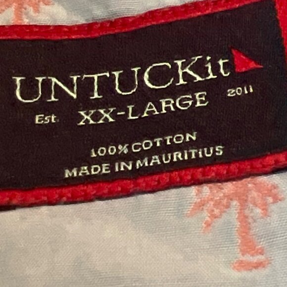 UNTUCKit Hamilton XX Large Mens Shirt Palm Trees Print Short Sleeve Casual - Picture 3 of 7